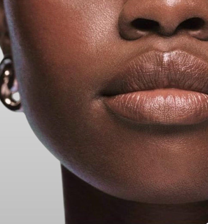 Close-up of skin and lips