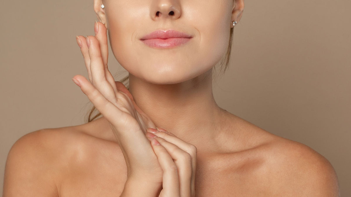 Close Frame of Skin of a Young Woman