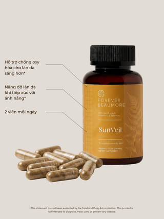 Bộ Black Pearl, Collagen Beauty Cream, tặng Sunveil Capsules