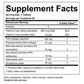 Forever Beaumore Beauty Dose Supplement Facts